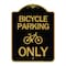 Signmission Bicycle Parking With Graphic, Black & Gold Aluminum Architectural Sign, 18" x 24", BG-1824-24320 A-DES-BG-1824-24320 - alternate 1